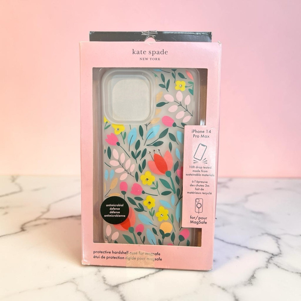 Kate Spade New York‎ Protective Case Apple iPhone 14 Pro Max NIP Floral Bling